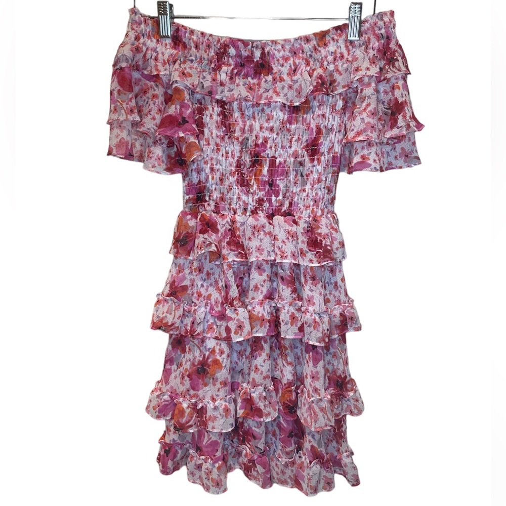 Misa Los Angeles Floral Print Mini Dress